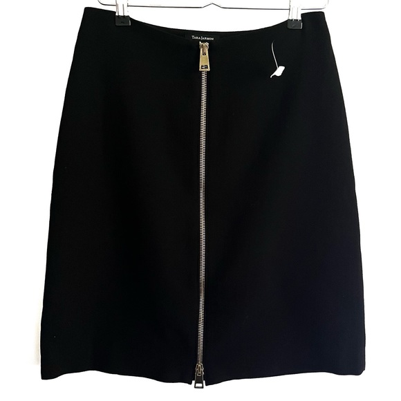 Tara Jarmon Dresses & Skirts - Tara Jarmon Women's Black Wool Skirt with Zipper NWT Uk Size 40 US Size 8